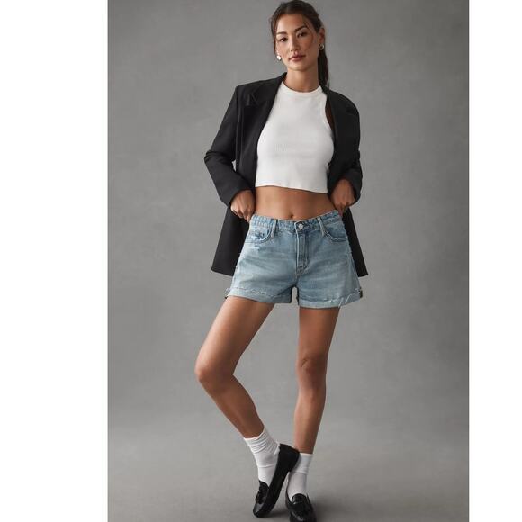 NWT ANTHROPOLOGIE Frame Le Grand Garcon Shorts $198 SIZE 31 Vintage Denim